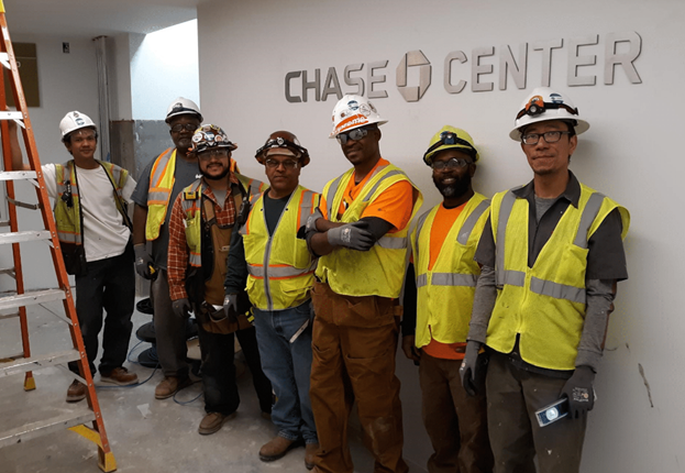 Chase Center Sign Installation